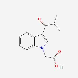 molecular formula C14H15NO3 B2850458 (3-Isobutyryl-indol-1-yl)-acetic acid CAS No. 797775-86-1