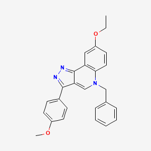 molecular formula C26H23N3O2 B2850463 5-benzyl-8-ethoxy-3-(4-methoxyphenyl)-5H-pyrazolo[4,3-c]quinoline CAS No. 866344-57-2