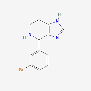 molecular formula C12H12BrN3 B2850465 4-(3-bromophenyl)-4,5,6,7-tetrahydro-3H-imidazo[4,5-c]pyridine CAS No. 7271-10-5