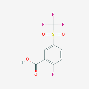 molecular formula C8H4F4O4S B2850466 2-Fluoro-5-(trifluoromethylsulfonyl)benzoic acid CAS No. 1911981-32-2