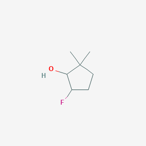 molecular formula C7H13FO B2850468 5-Fluoro-2,2-dimethylcyclopentan-1-ol CAS No. 2173997-03-8