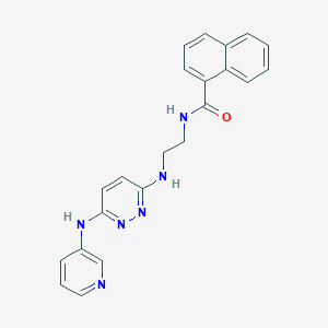N-(2-((6-(pyridin-3-ylamino)pyridazin-3-yl)amino)ethyl)-1-naphthamide