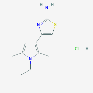 molecular formula C12H16ClN3S B2850485 4-[2,5-dimethyl-1-(prop-2-en-1-yl)-1H-pyrrol-3-yl]-1,3-thiazol-2-amine hydrochloride CAS No. 1049717-89-6