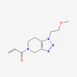 molecular formula C11H16N4O2 B2850486 1-[1-(2-Methoxyethyl)-6,7-dihydro-4H-triazolo[4,5-c]pyridin-5-yl]prop-2-en-1-one CAS No. 2249540-58-5