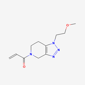 molecular formula C11H16N4O2 B2850486 1-[1-(2-methoxyethyl)-1H,4H,5H,6H,7H-[1,2,3]triazolo[4,5-c]pyridin-5-yl]prop-2-en-1-one CAS No. 2249540-58-5