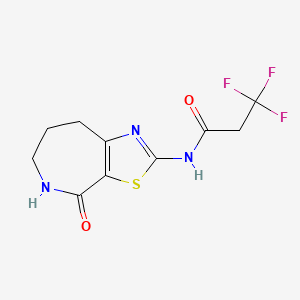 molecular formula C10H10F3N3O2S B2850489 3,3,3-trifluoro-N-(4-oxo-5,6,7,8-tetrahydro-4H-thiazolo[5,4-c]azepin-2-yl)propanamide CAS No. 1797160-60-1