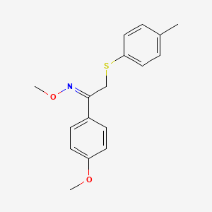 (E)-methoxy[1-(4-methoxyphenyl)-2-[(4-methylphenyl)sulfanyl]ethylidene]amine