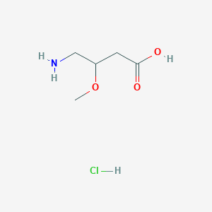 molecular formula C5H12ClNO3 B2850507 4-Amino-3-methoxybutanoic acid hydrochloride CAS No. 104671-73-0