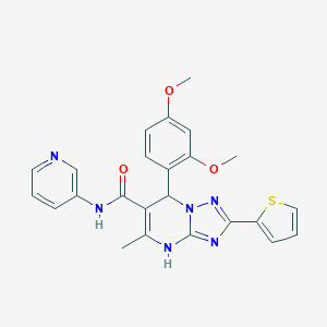 molecular formula C24H22N6O3S B285051 7-(2,4-dimethoxyphenyl)-5-methyl-N-(3-pyridinyl)-2-(2-thienyl)-4,7-dihydro[1,2,4]triazolo[1,5-a]pyrimidine-6-carboxamide 