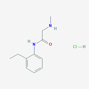 molecular formula C11H17ClN2O B2850524 N-(2-ethylphenyl)-2-(methylamino)acetamide hydrochloride CAS No. 1049757-39-2
