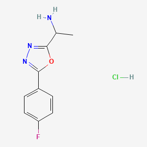 1-[5-(4-Fluorophenyl)-1,3,4-oxadiazol-2-yl]ethan-1-amine hydrochloride