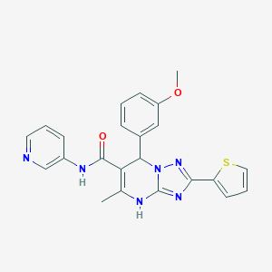 molecular formula C23H20N6O2S B285054 7-(3-methoxyphenyl)-5-methyl-N-(3-pyridinyl)-2-(2-thienyl)-4,7-dihydro[1,2,4]triazolo[1,5-a]pyrimidine-6-carboxamide 