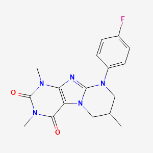 9-(4-fluorophenyl)-1,3,7-trimethyl-7,8-dihydro-6H-purino[7,8-a]pyrimidine-2,4-dione