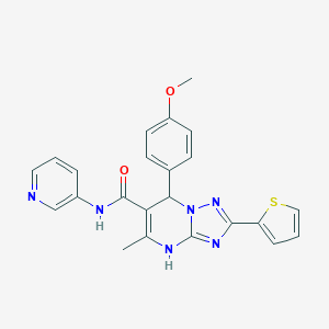 molecular formula C23H20N6O2S B285055 7-(4-methoxyphenyl)-5-methyl-N-(3-pyridinyl)-2-(2-thienyl)-4,7-dihydro[1,2,4]triazolo[1,5-a]pyrimidine-6-carboxamide 