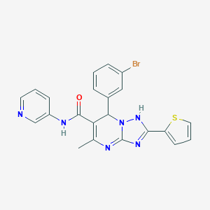 7-(3-bromophenyl)-5-methyl-N-pyridin-3-yl-2-thiophen-2-yl-1,7-dihydro-[1,2,4]triazolo[1,5-a]pyrimidine-6-carboxamide
