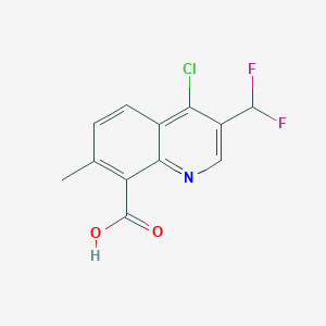 4-Chloro-3-(difluoromethyl)-7-methylquinoline-8-carboxylic acid