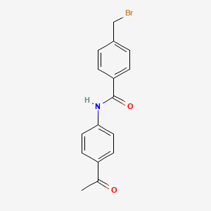 molecular formula C16H14BrNO2 B2850571 N-(4-acetylphenyl)-4-(bromomethyl)benzamide CAS No. 1266372-64-8