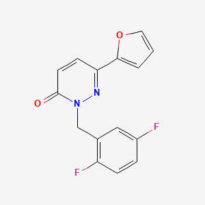 molecular formula C15H10F2N2O2 B2850572 2-(2,5-difluorobenzyl)-6-(furan-2-yl)pyridazin-3(2H)-one CAS No. 1209575-66-5