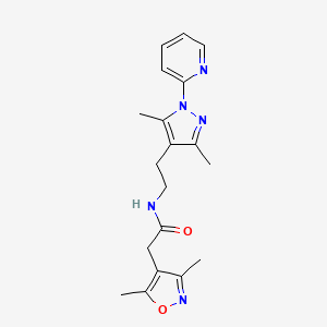 N-(2-(3,5-dimethyl-1-(pyridin-2-yl)-1H-pyrazol-4-yl)ethyl)-2-(3,5-dimethylisoxazol-4-yl)acetamide