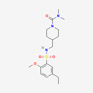 4-((5-ethyl-2-methoxyphenylsulfonamido)methyl)-N,N-dimethylpiperidine-1-carboxamide