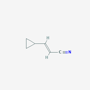 molecular formula C6H7N B2850586 3-Cyclopropylprop-2-enenitrile CAS No. 1016161-31-1; 5687-79-6