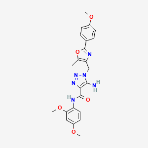 5-amino-N-(2,4-dimethoxyphenyl)-1-{[2-(4-methoxyphenyl)-5-methyl-1,3-oxazol-4-yl]methyl}-1H-1,2,3-triazole-4-carboxamide