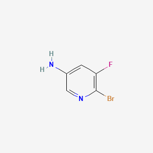 molecular formula C5H4BrFN2 B2850593 5-氨基-2-溴-3-氟吡啶 CAS No. 1256276-41-1