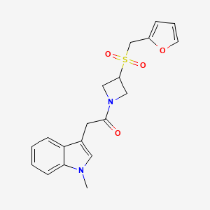 1-(3-((furan-2-ylmethyl)sulfonyl)azetidin-1-yl)-2-(1-methyl-1H-indol-3-yl)ethanone