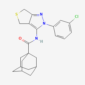 N-[2-(3-chlorophenyl)-4,6-dihydrothieno[3,4-c]pyrazol-3-yl]adamantane-1-carboxamide