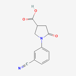 1-(3-Cyanophenyl)-5-oxopyrrolidine-3-carboxylic acid
