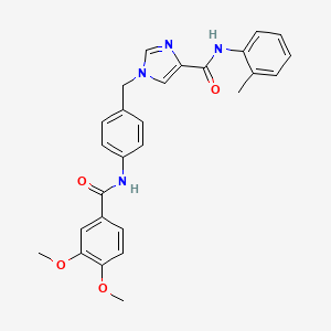 1-{[4-(3,4-dimethoxybenzamido)phenyl]methyl}-N-(2-methylphenyl)-1H-imidazole-4-carboxamide