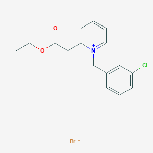 molecular formula C16H17BrClNO2 B2850620 1-(3-Chlorobenzyl)-2-(2-ethoxy-2-oxoethyl)pyridinium bromide CAS No. 477711-07-2