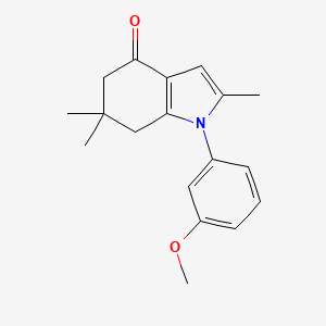 molecular formula C18H21NO2 B2850624 1-(3-methoxyphenyl)-2,6,6-trimethyl-1,5,6,7-tetrahydro-4H-indol-4-one CAS No. 344276-05-7
