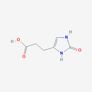 molecular formula C6H8N2O3 B2850635 3-(2-oxo-2,3-dihydro-1H-imidazol-4-yl)propanoic acid CAS No. 99310-57-3