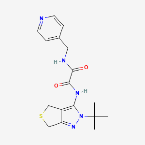 molecular formula C17H21N5O2S B2850640 N1-(2-(tert-butyl)-4,6-dihydro-2H-thieno[3,4-c]pyrazol-3-yl)-N2-(pyridin-4-ylmethyl)oxalamide CAS No. 899952-70-6
