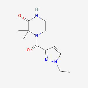 4-(1-ethyl-1H-pyrazole-3-carbonyl)-3,3-dimethylpiperazin-2-one