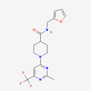 N-(2-furylmethyl)-1-[2-methyl-6-(trifluoromethyl)pyrimidin-4-yl]piperidine-4-carboxamide