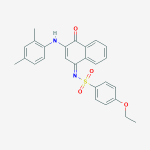 molecular formula C26H24N2O4S B285065 N-(3-(2,4-dimethylanilino)-4-oxo-1(4H)-naphthalenylidene)-4-ethoxybenzenesulfonamide 