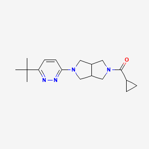 [2-(6-Tert-butylpyridazin-3-yl)-1,3,3a,4,6,6a-hexahydropyrrolo[3,4-c]pyrrol-5-yl]-cyclopropylmethanone