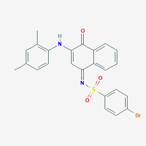 4-bromo-N-(3-(2,4-dimethylanilino)-4-oxo-1(4H)-naphthalenylidene)benzenesulfonamide
