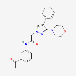 molecular formula C23H24N4O3 B2850682 N-(3-acetylphenyl)-2-(3-morpholino-4-phenyl-1H-pyrazol-1-yl)acetamide CAS No. 1286699-32-8