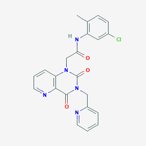 molecular formula C22H18ClN5O3 B2850688 N-(5-chloro-2-methylphenyl)-2-(2,4-dioxo-3-(pyridin-2-ylmethyl)-3,4-dihydropyrido[3,2-d]pyrimidin-1(2H)-yl)acetamide CAS No. 946225-18-9