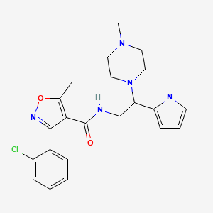 3-(2-chlorophenyl)-5-methyl-N-(2-(1-methyl-1H-pyrrol-2-yl)-2-(4-methylpiperazin-1-yl)ethyl)isoxazole-4-carboxamide