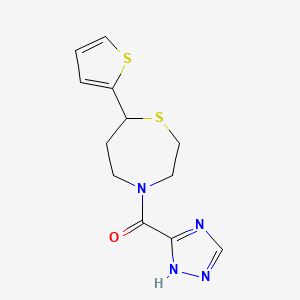 (7-(thiophen-2-yl)-1,4-thiazepan-4-yl)(1H-1,2,4-triazol-5-yl)methanone