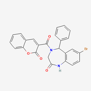 molecular formula C25H17BrN2O4 B2850719 7-bromo-4-(2-oxo-2H-chromene-3-carbonyl)-5-phenyl-4,5-dihydro-1H-benzo[e][1,4]diazepin-2(3H)-one CAS No. 533877-34-8