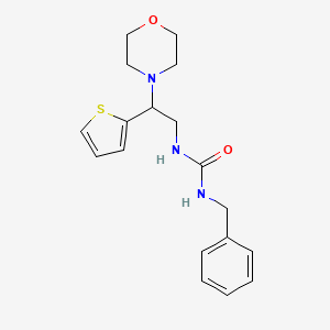molecular formula C18H23N3O2S B2850730 1-Benzyl-3-(2-morpholino-2-(thiophen-2-yl)ethyl)urea CAS No. 1209586-43-5