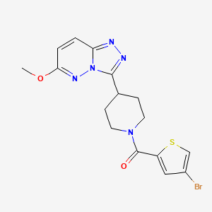 molecular formula C16H16BrN5O2S B2850733 1-(4-Bromothiophene-2-carbonyl)-4-{6-methoxy-[1,2,4]triazolo[4,3-b]pyridazin-3-yl}piperidine CAS No. 2202005-38-5