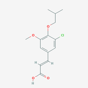 molecular formula C14H17ClO4 B2850737 (2E)-3-(3-chloro-4-isobutoxy-5-methoxyphenyl)acrylic acid CAS No. 790271-11-3