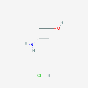 molecular formula C5H12ClNO B2850739 trans-3-Amino-1-methylcyclobutanol hydrochloride CAS No. 1363381-26-3; 1523571-03-0