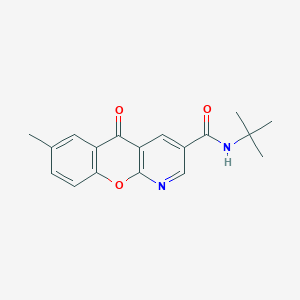 molecular formula C18H18N2O3 B2850746 N-(tert-butyl)-7-methyl-5-oxo-5H-chromeno[2,3-b]pyridine-3-carboxamide CAS No. 338751-41-0